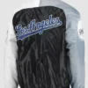 LA Dodgers Tricolor Satin Varsity Jacket