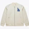 LA Dodgers World Series Champions Cream Bomber Jacket