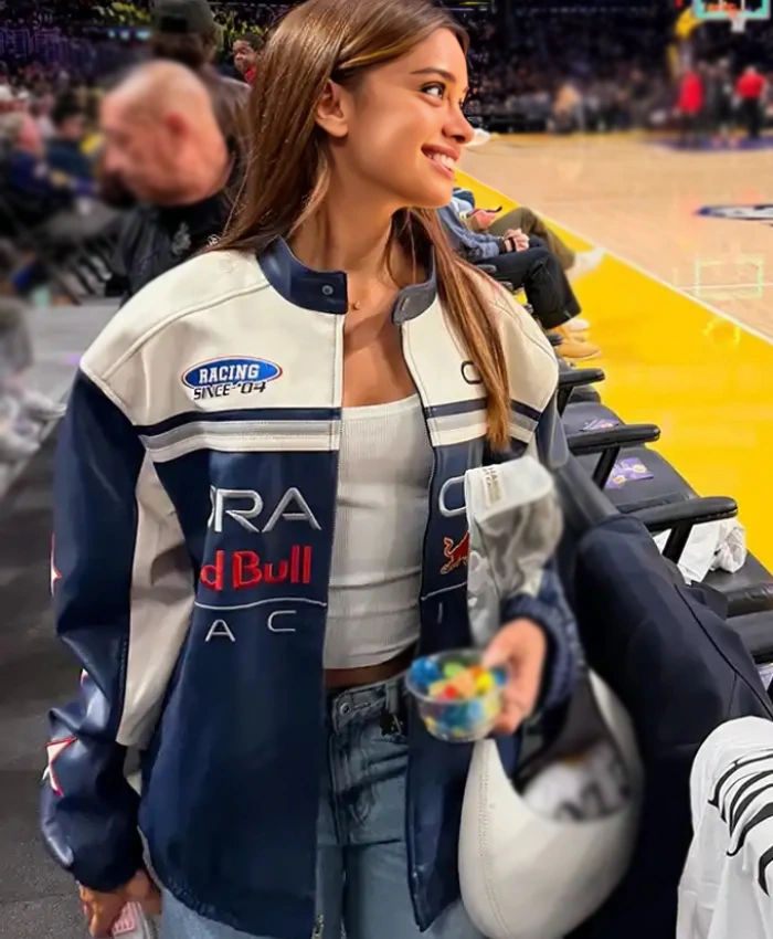 LA Lakers Game 2025 Lir Bareket Oracle Red Bull Racing Leather Jacket