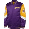 LA Lakers Throw It Back Heavyweight Satin Jacket
