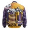 LA NBA All Star 2004 Jeff Hamilton Leather Bomber Jacket