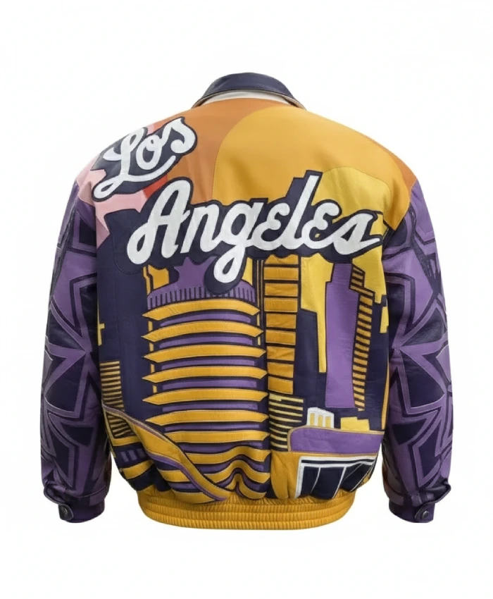 LA NBA All Star 2004 Jeff Hamilton Leather Bomber Jacket