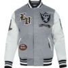 LA Raiders Prep Varsity Wool And Leather Jacket