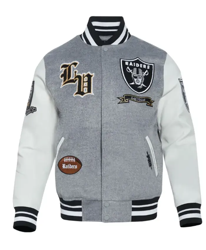 LA Raiders Prep Varsity Wool And Leather Jacket