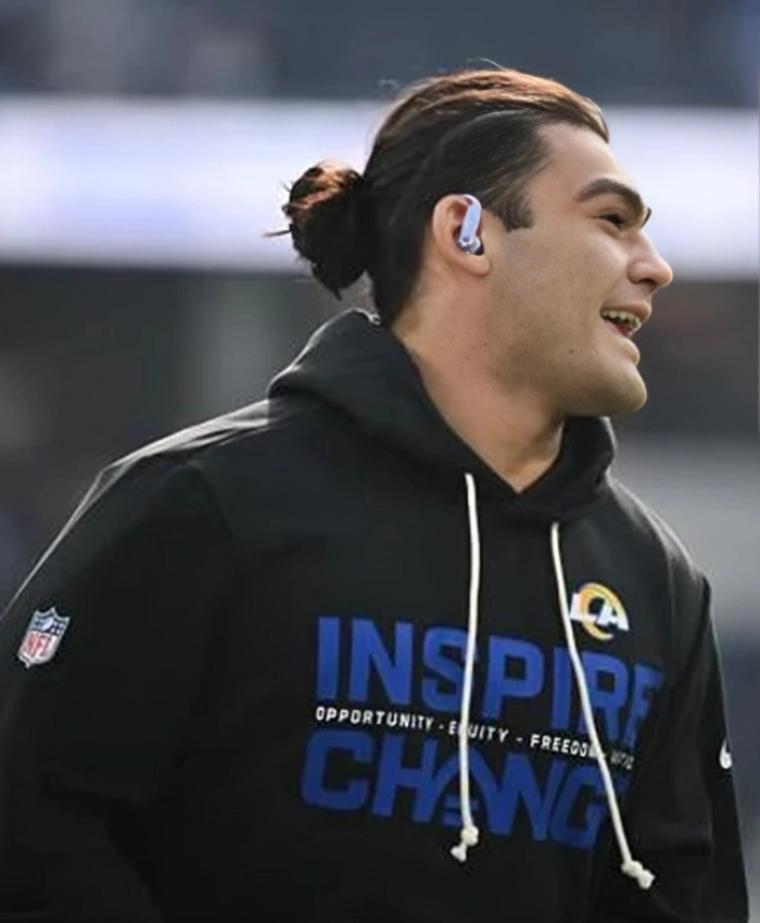 LA Rams 2025 Puka Nacua Inspire Change Black Hoodie