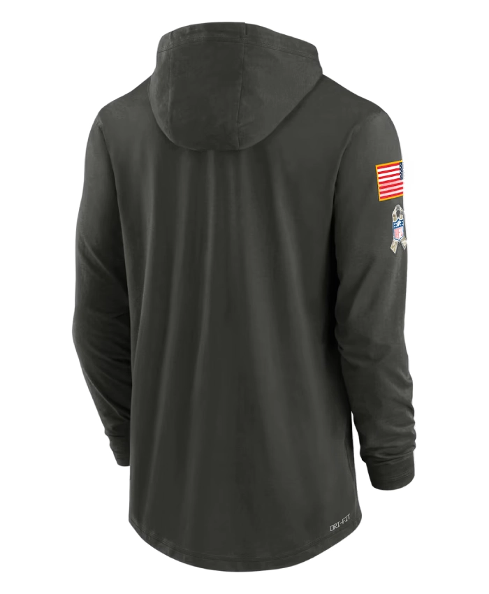 LA Rams 2025 Salute To Service Long Sleeve Hoodie