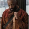 LaKeith Stanfield Film Play Dirty 2025 Grofield Suede Brown Jacket