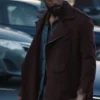 LaKeith Stanfield Play Dirty 2025 Long Burgundy Coat