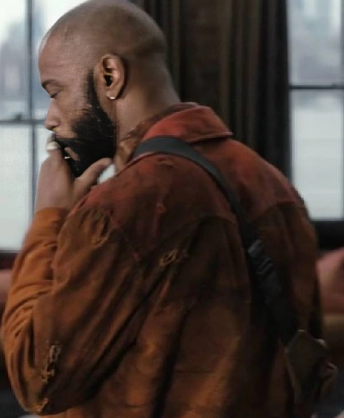 LaKeith Stanfield Play Dirty 2025 Suede Jacket