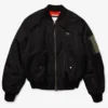 Lacoste Oversized Contrast Black Bomber Jacket