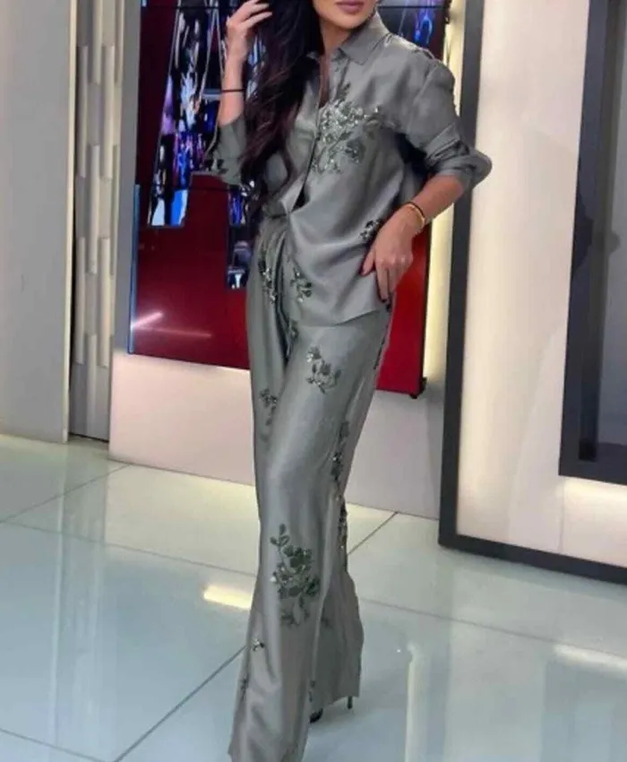Ladies Of The 80s A Divas Christmas Morgan Fairchild Grey Suit 1