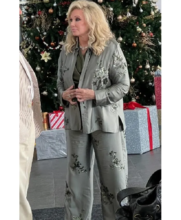 Ladies Of The ’80s A Divas Christmas Morgan Fairchild Grey Suit