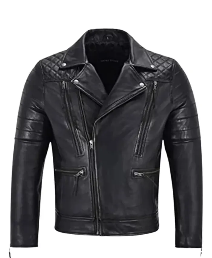 Lambskin Napa Black Motorcycle Jacket