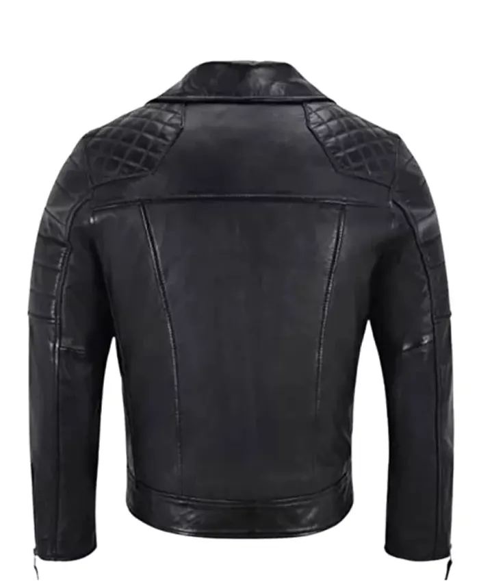 Alternative view of Lambskin Napa Black Motorcycle Jacket