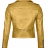 Landman Ali Larter Gold Leather Jacket