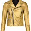 Landman Ali Larter Gold Leather Jacket For Men and Women