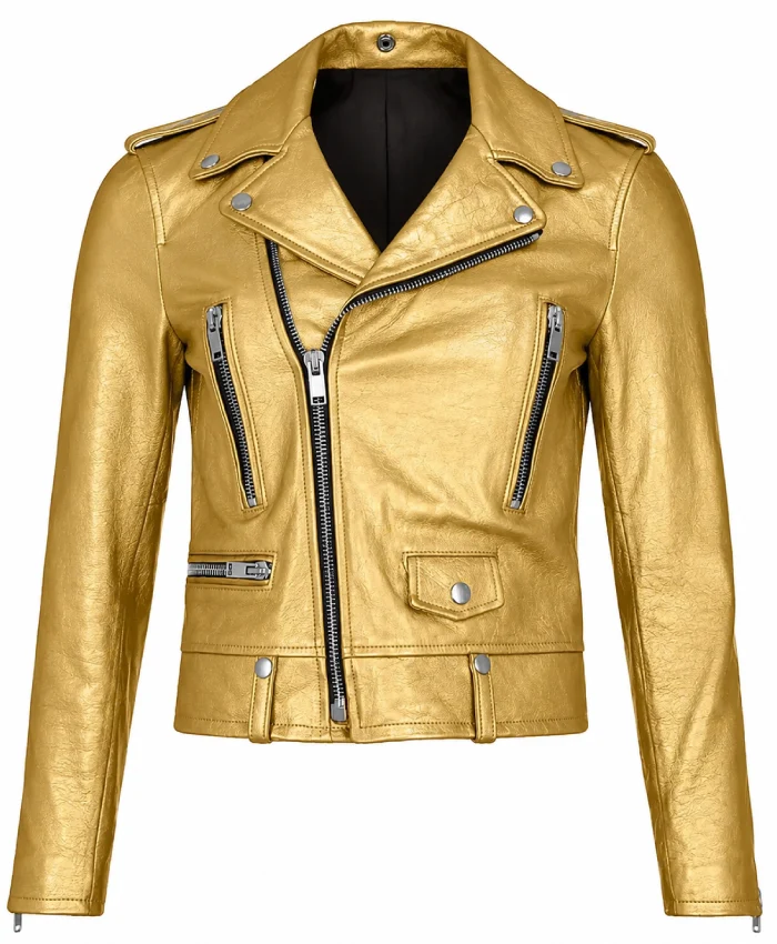 Landman Ali Larter Gold Leather Jacket For Men and Women