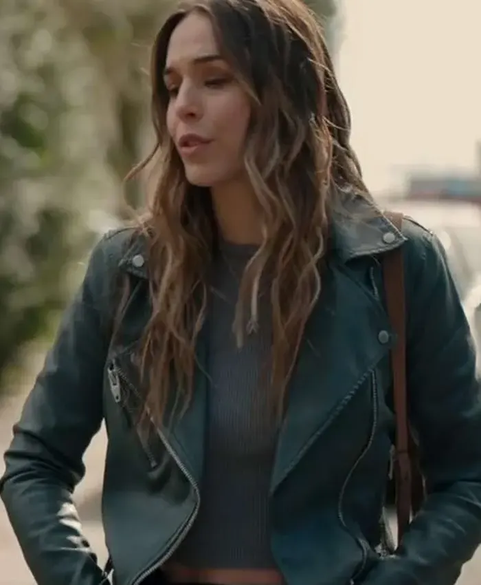 Lark Virgin River S06 Black Biker Leather Jacket