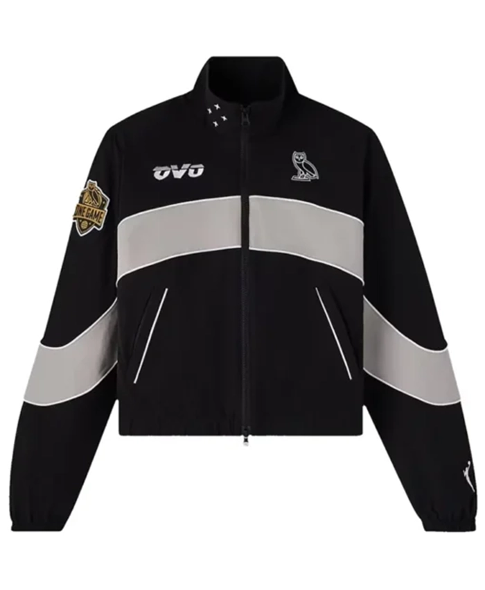 Las Vegas Aces OVO Black And Silver Track Jacket