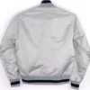 Las Vegas Raiders 80s Satin Silver Varsity Jacket