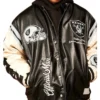 Las Vegas Raiders Black Bomber Leather Jacket