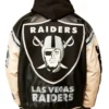 Las Vegas Raiders Black Bomber Varsity Leather Jacket