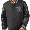 Las Vegas Raiders Black First Rounder Varsity Jacket