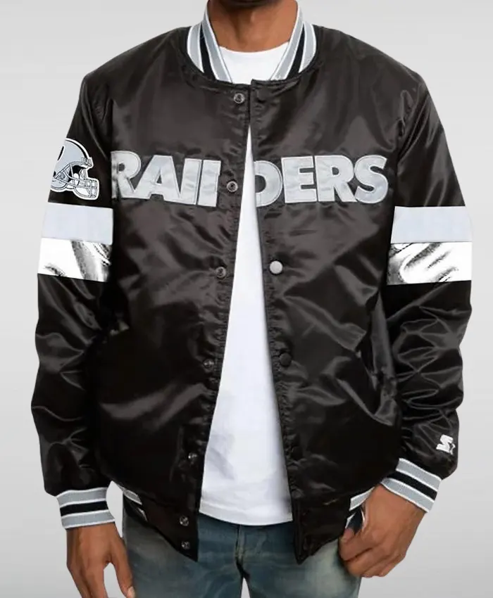 Las Vegas Raiders Black Home Game Satin Jacket
