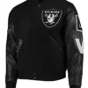 Las Vegas Raiders Black Logo Letterman Jacket