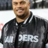 Las Vegas Raiders Black Satin Home Game Jacket