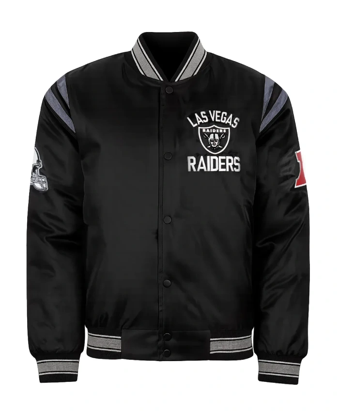 Las Vegas Raiders Black Tailback Varsity Jacket 1