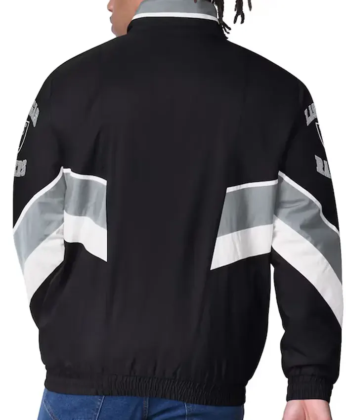 Las Vegas Raiders Captain Starter Satin Black Jacket