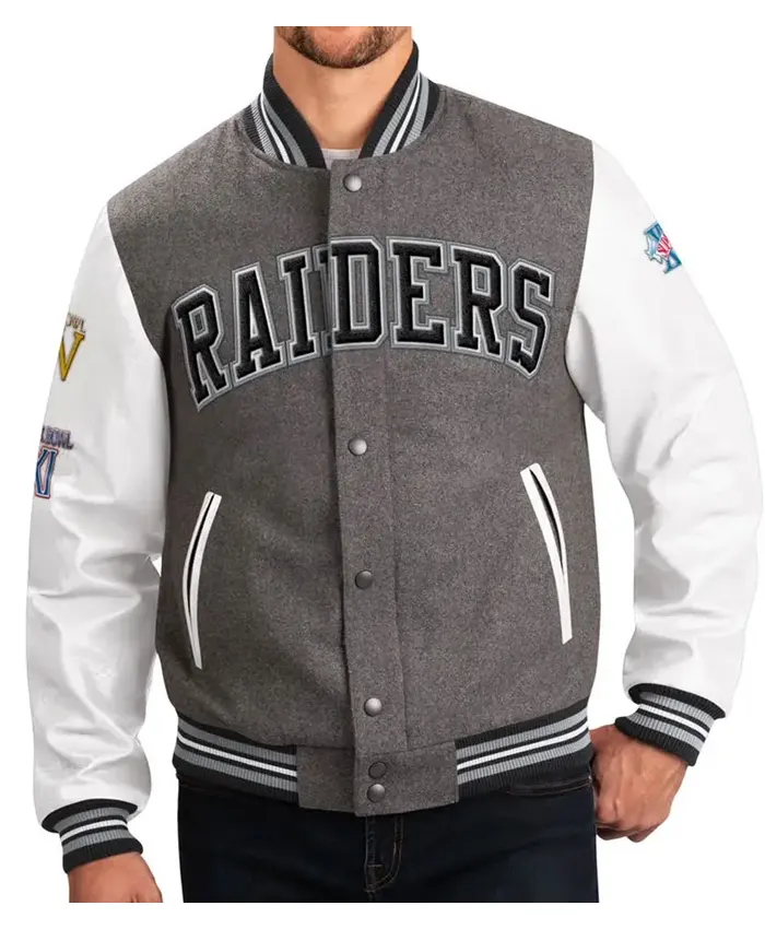 Las Vegas Raiders Full Snap Challenger Varsity Jacket