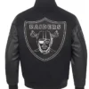 Las Vegas Raiders Full Zip Black Varsity Jacket