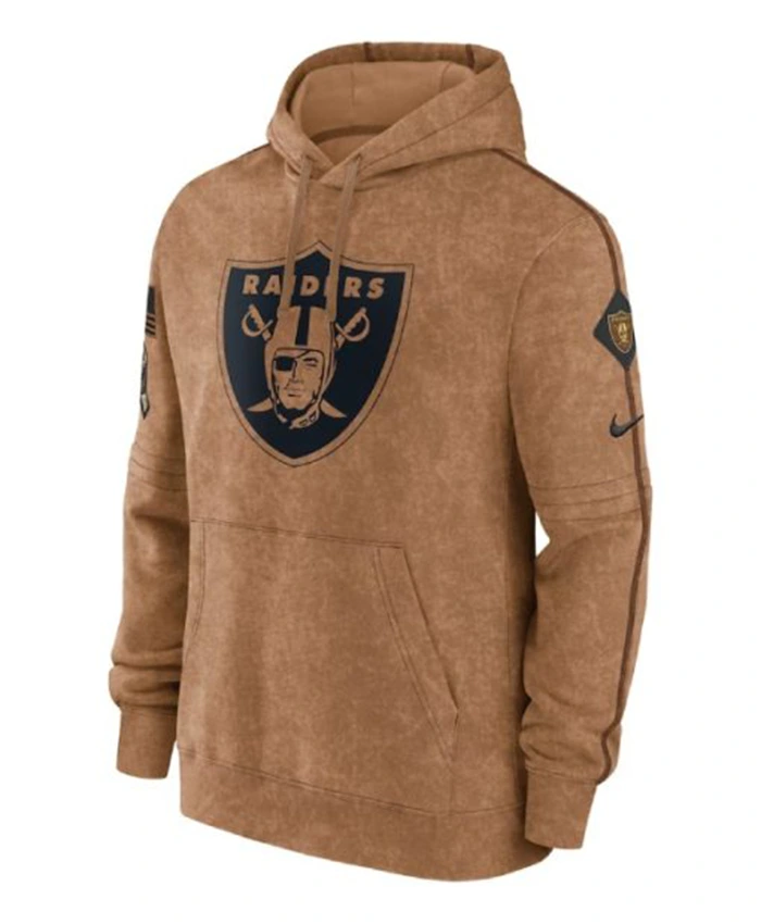Las Vegas Raiders Salute To Service Club Brown Hoodie