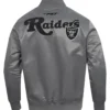Las Vegas Raiders Satin Souvenir Varsity Jacket