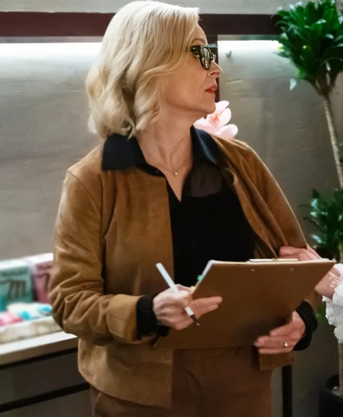 Amy Sedaris Elsbeth S3 Brown Suede Jacket