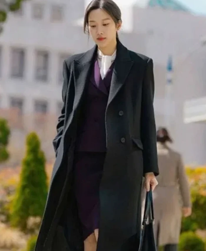 Law And The City S01 Moon Ga-Young Black Trench Coat