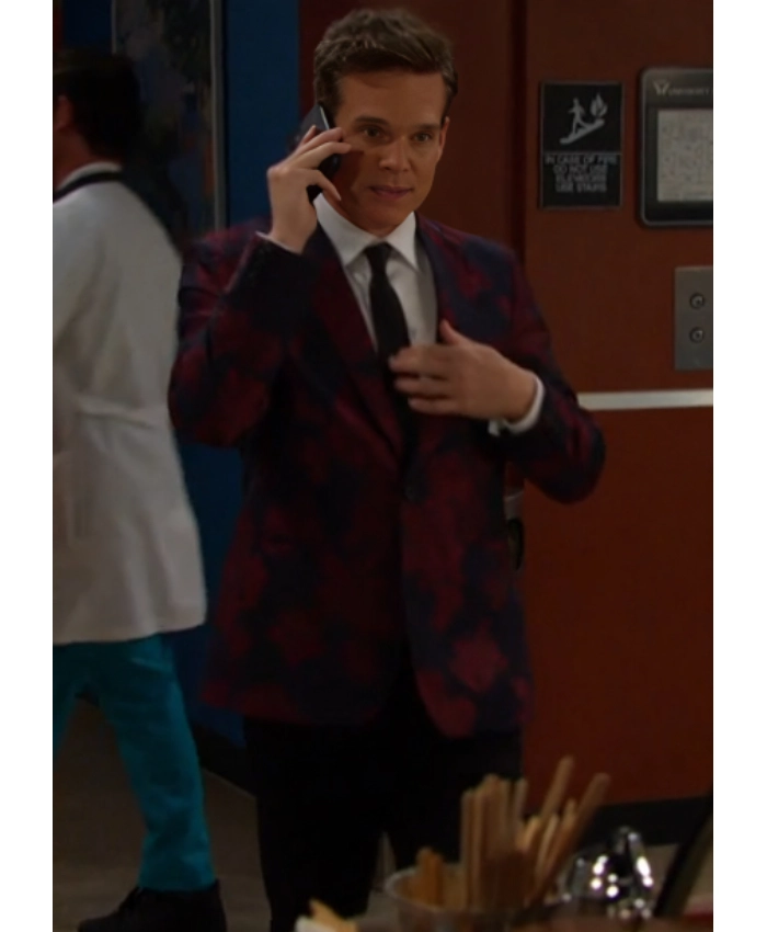 Leo Stark Days Of Our Lives 2025 Greg Rikaart Jacquard Floral Blazer