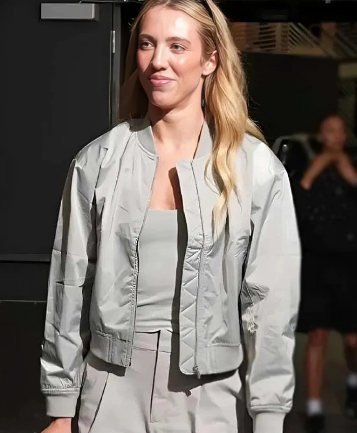 Lexie Hull Fever Vs Lynx Pregame 2025 Cropped Bomber Jacket