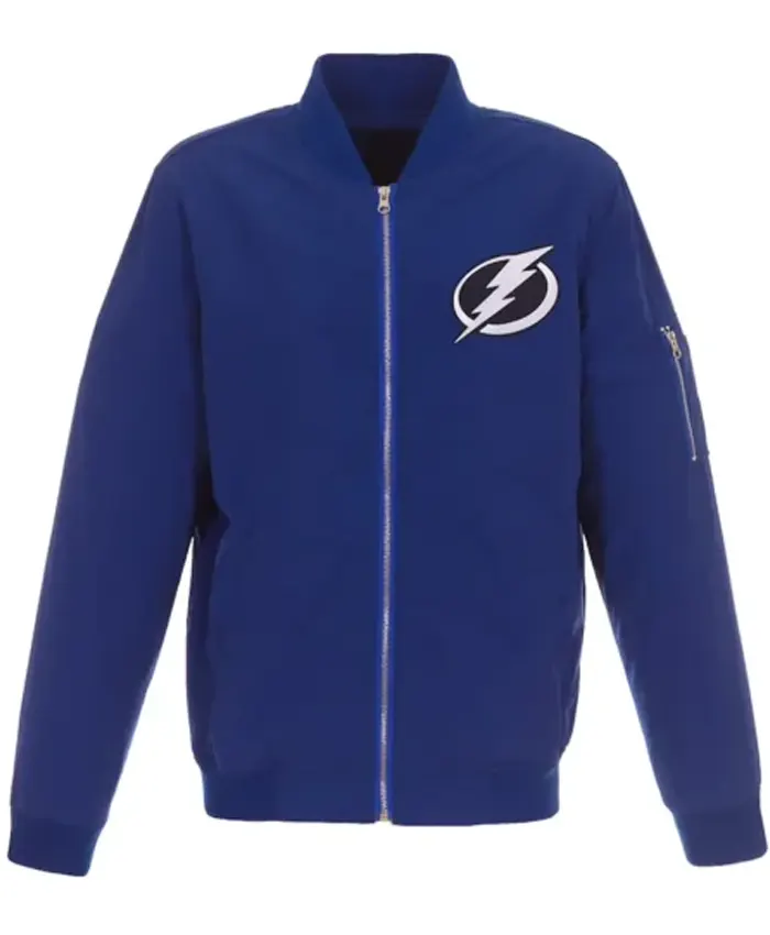 Lightweight Tampa Bay Lightning Blue Bomber Jacket