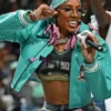 Lil Mama WNBA Playoffs Crop Leather Jacket