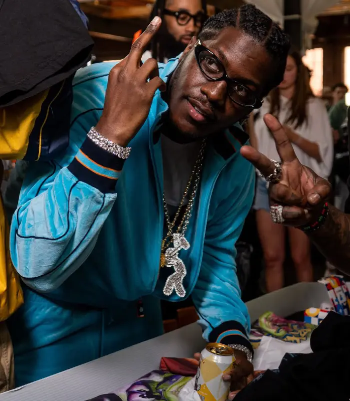 Lil Yachty Atlanta Blue Velour Track Jacket