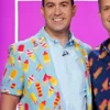 Lingo Jason Blue Popsicle Short Sleeve Blazer