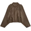 Livvy Barker Made In Chelsea S30 Brown Suede Jacket