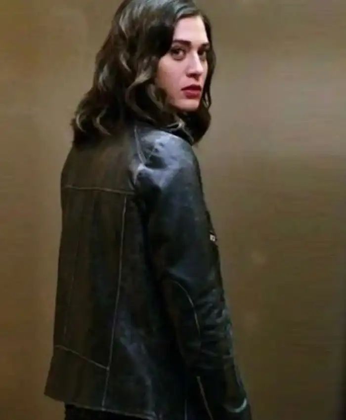 Lizzy Caplan Now You See Me 2 Lula Collarless Faux Leather Jacket