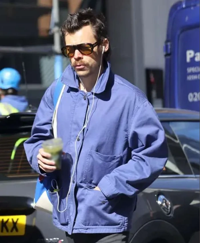 Harry Styles London 2026 Blue Cotton Jacket - Image 3