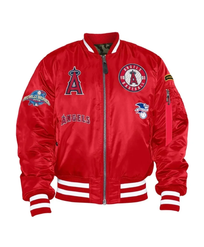 Los Angeles Angels Bomber MA 1 Jacket