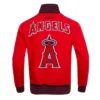 Los Angeles Angels Current Logo Game Day Double Knit Full Snap Red Jacket