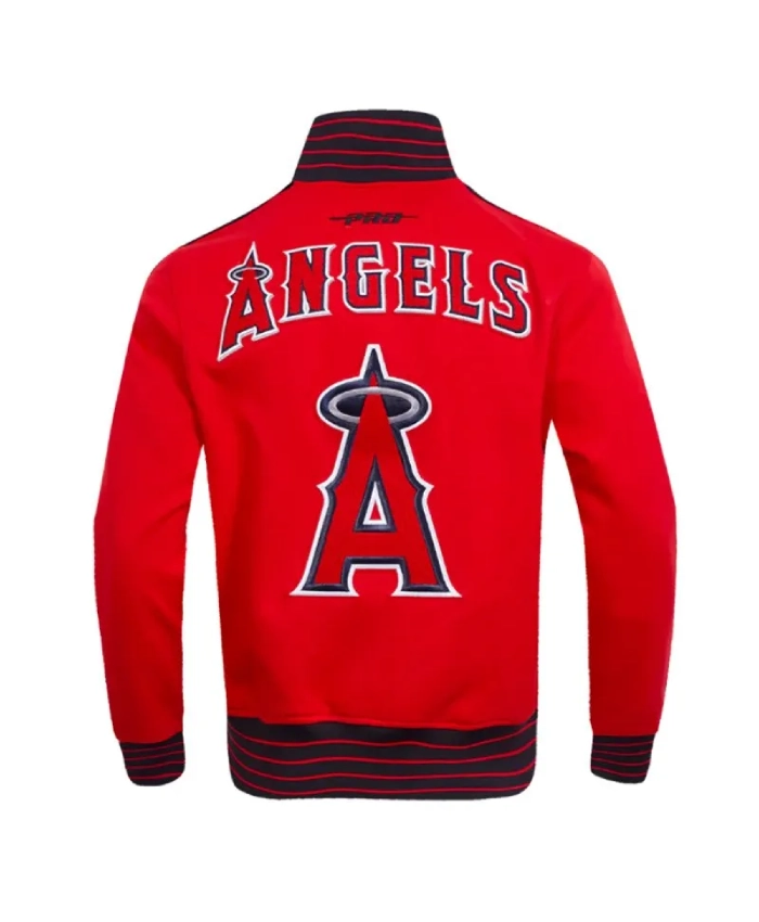 Los Angeles Angels Current Logo Game Day Double Knit Full Snap Red Jacket